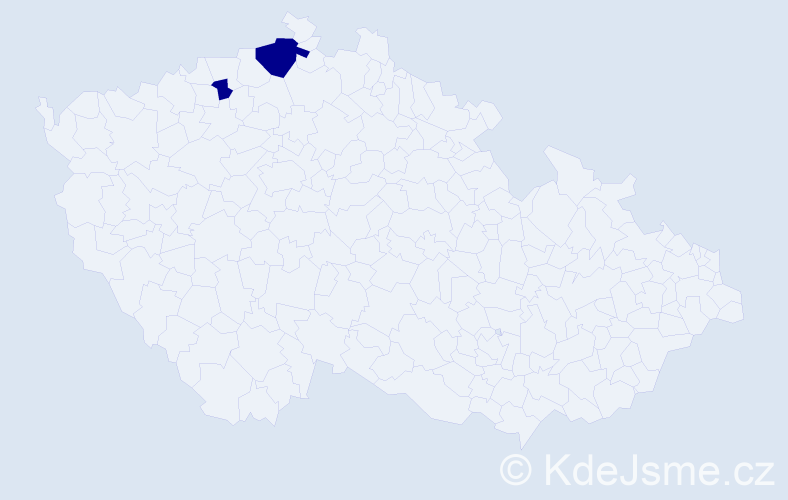 Příjmení: 'Kavalieryová', počet výskytů 2 v celé ČR