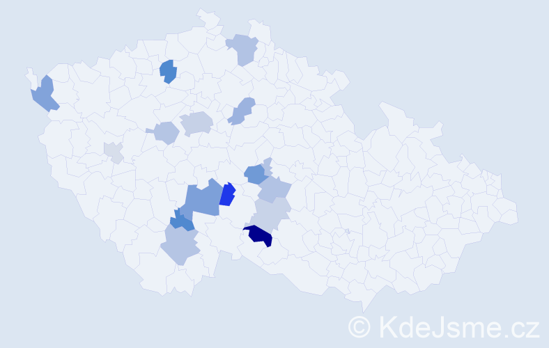 Příjmení: 'Novoveský', počet výskytů 30 v celé ČR