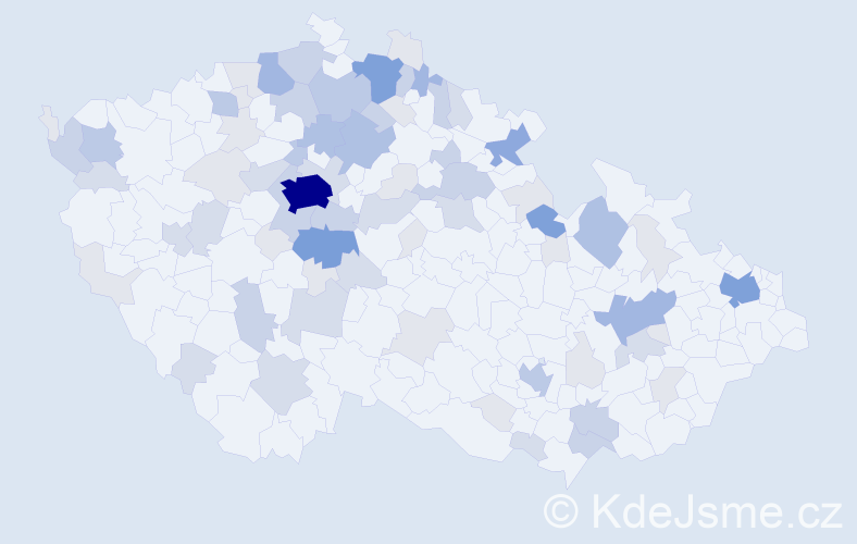 Příjmení: 'Bergmannová', počet výskytů 226 v celé ČR