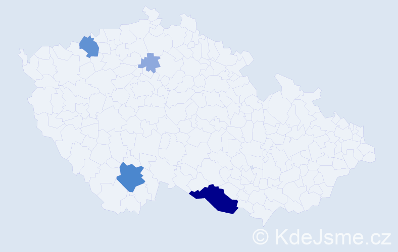Příjmení: 'Matajs', počet výskytů 21 v celé ČR