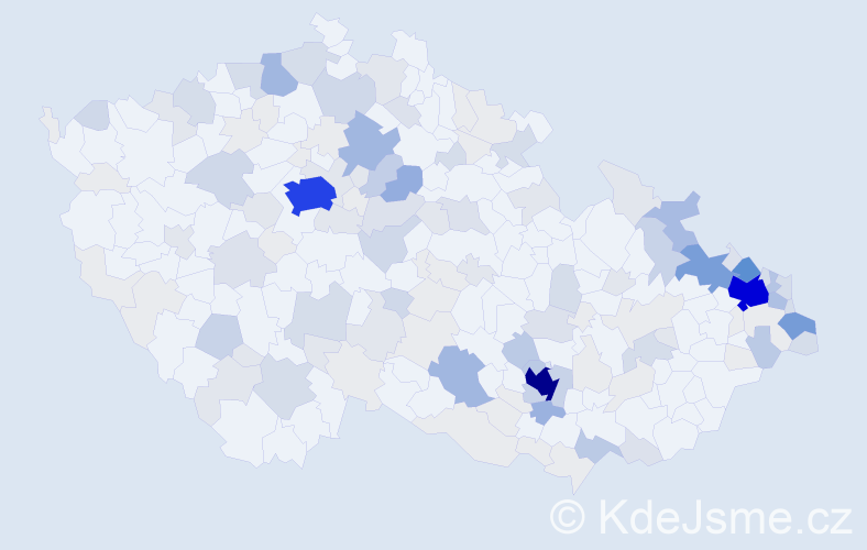 Příjmení: 'Lazar', počet výskytů 577 v celé ČR