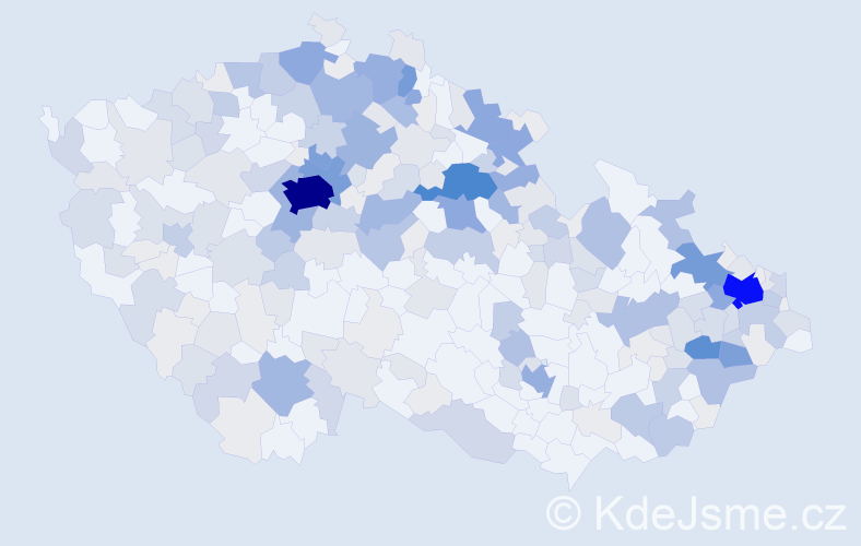 Příjmení: 'Fabiánová', počet výskytů 926 v celé ČR