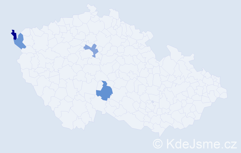 Příjmení: 'Fircák', počet výskytů 4 v celé ČR