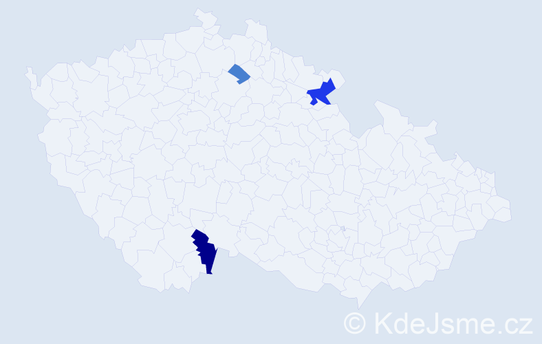 Příjmení: 'Gladics', počet výskytů 9 v celé ČR