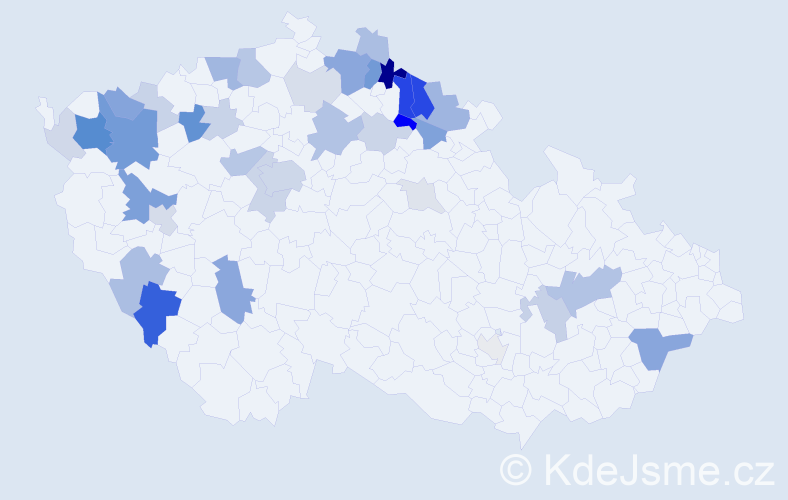 Příjmení: 'Sacher', počet výskytů 116 v celé ČR