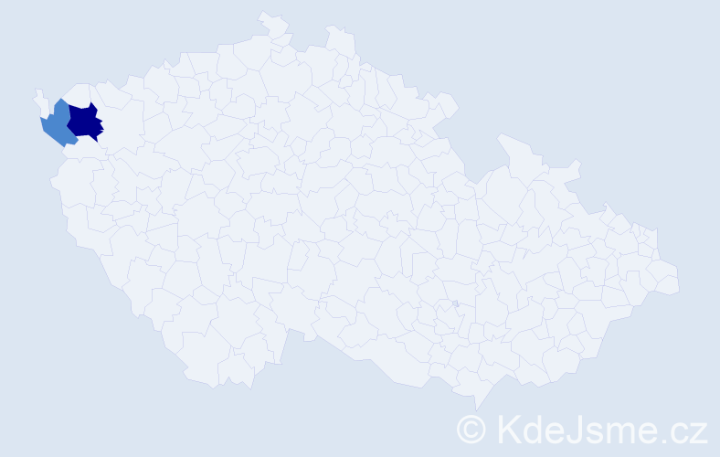 Příjmení: 'Rudertová', počet výskytů 7 v celé ČR