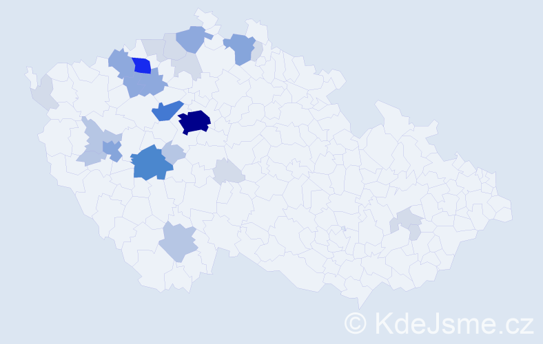 Příjmení: 'Kšandová', počet výskytů 82 v celé ČR