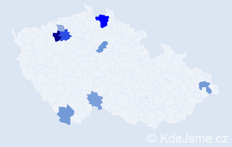 Příjmení: 'Matunák', počet výskytů 16 v celé ČR