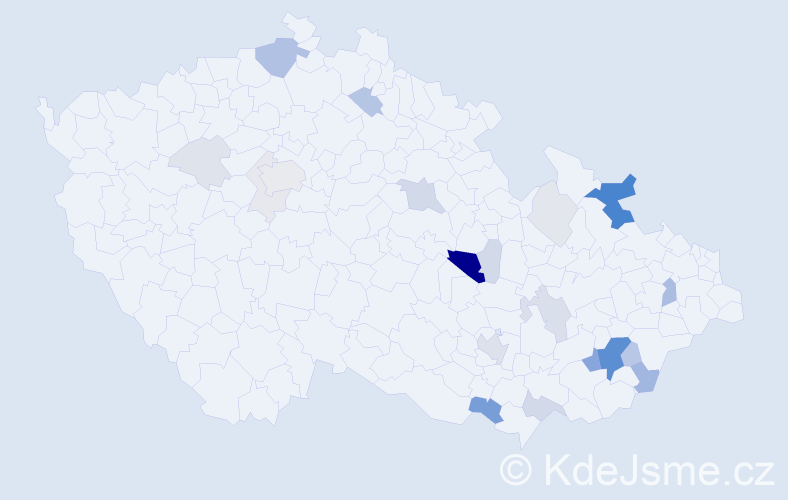 Příjmení: 'Vendolská', počet výskytů 81 v celé ČR
