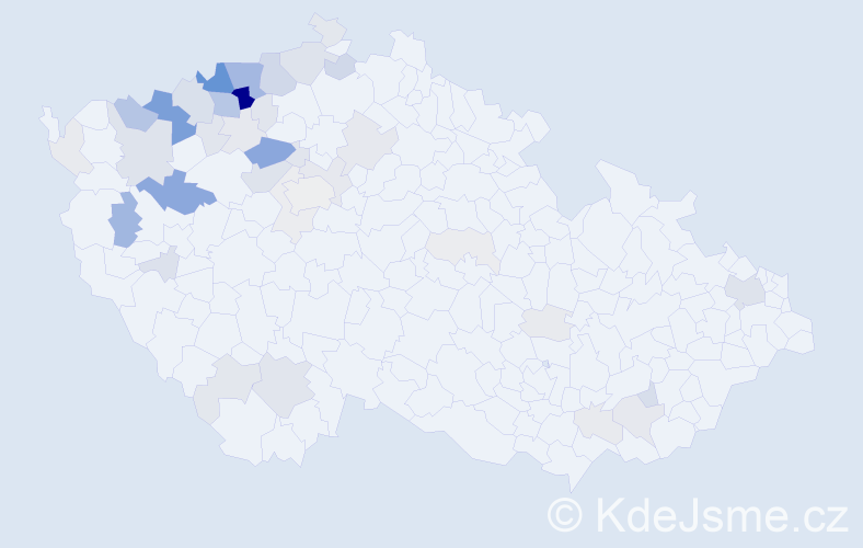 Příjmení: 'Karchňák', počet výskytů 160 v celé ČR