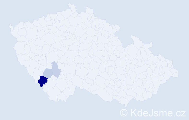 Příjmení: 'Pasauer', počet výskytů 6 v celé ČR