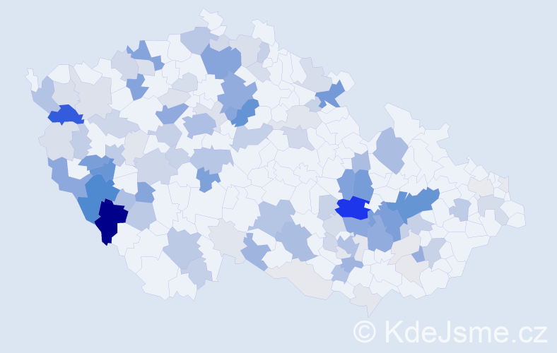 Příjmení: 'Korcová', počet výskytů 418 v celé ČR