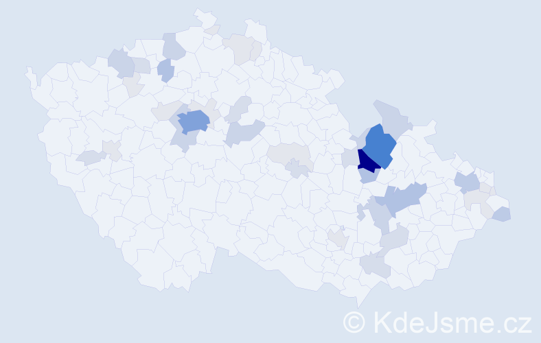 Příjmení: 'Hecl', počet výskytů 139 v celé ČR