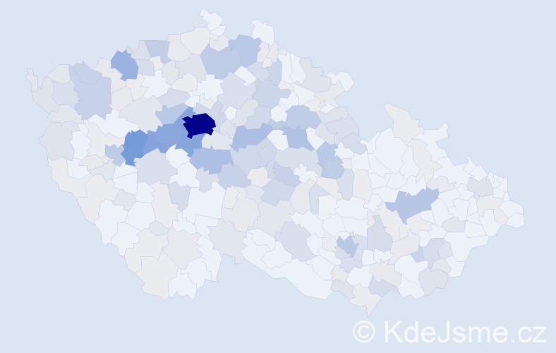 Příjmení: 'Bělohlávková', počet výskytů 744 v celé ČR