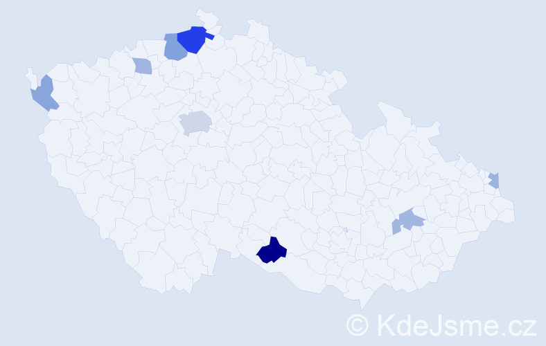 Příjmení: 'Andrejkovičová', počet výskytů 16 v celé ČR