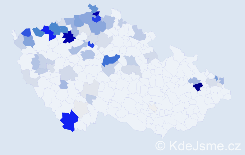 Příjmení: 'Surmajová', počet výskytů 297 v celé ČR