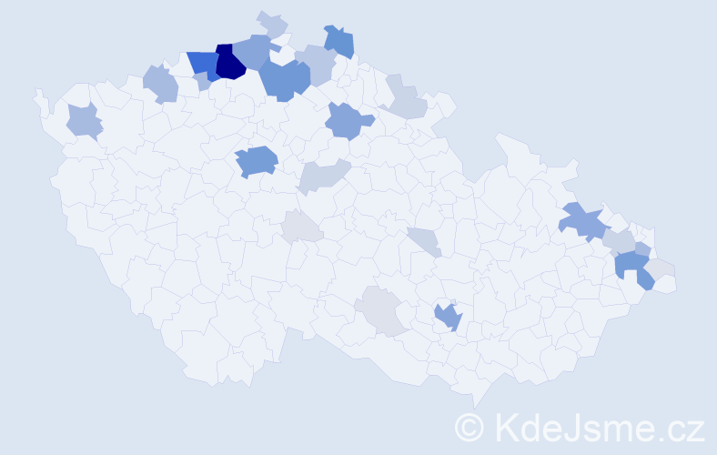 Příjmení: 'Berko', počet výskytů 133 v celé ČR