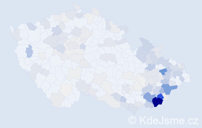 Příjmení: 'Mikulec', počet výskytů 688 v celé ČR