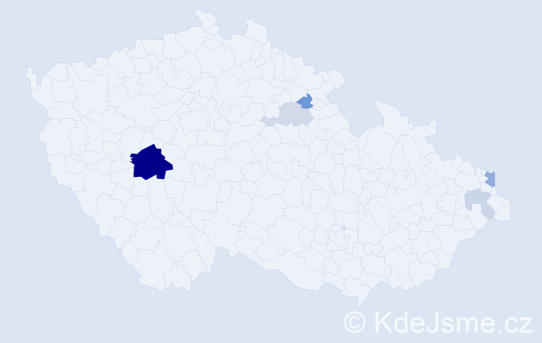 Příjmení: 'Portelekyová', počet výskytů 15 v celé ČR