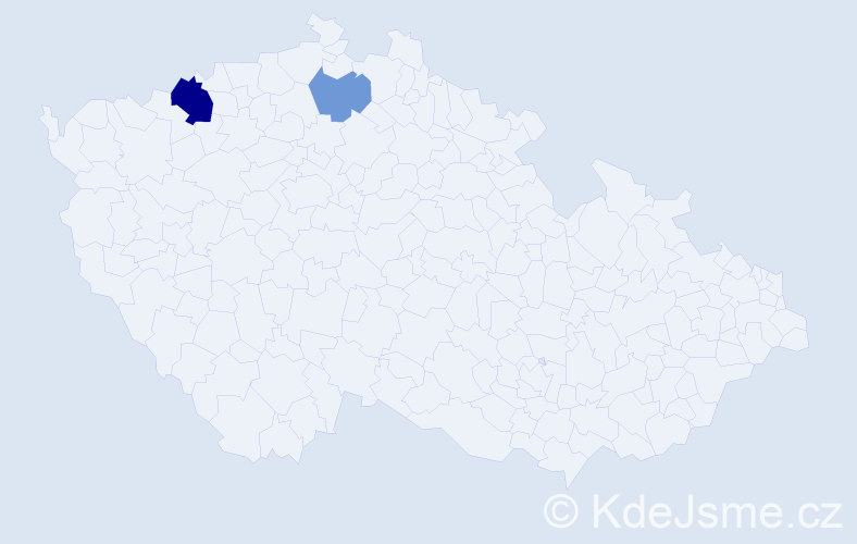 Příjmení: 'Šiandor', počet výskytů 4 v celé ČR