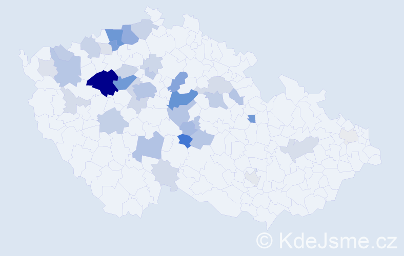Příjmení: 'Čebiš', počet výskytů 128 v celé ČR