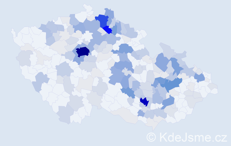 Příjmení: 'Mazánek', počet výskytů 760 v celé ČR