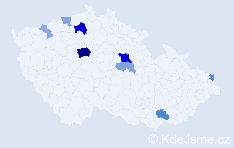 Příjmení: 'Kumpán', počet výskytů 35 v celé ČR