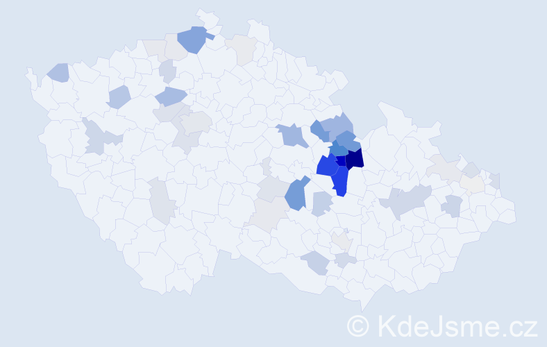 Příjmení: 'Betlachová', počet výskytů 128 v celé ČR