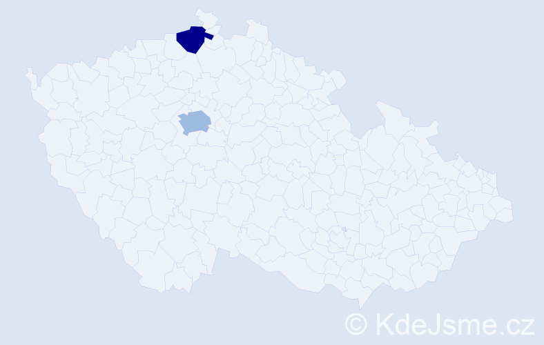 Příjmení: 'Parásek', počet výskytů 5 v celé ČR