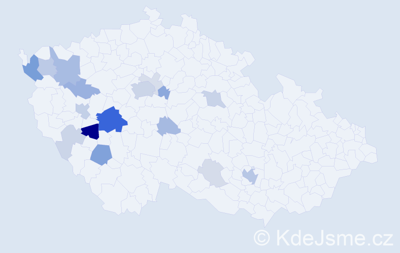 Příjmení: 'Nesveda', počet výskytů 56 v celé ČR