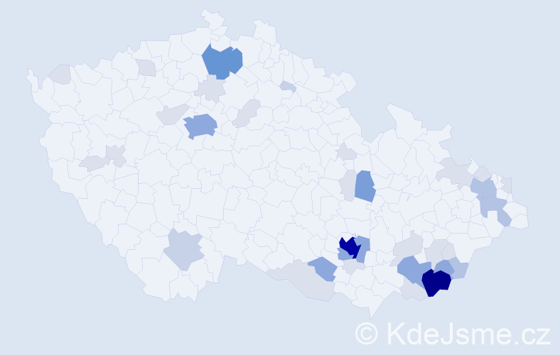 Příjmení: 'Skočovská', počet výskytů 118 v celé ČR