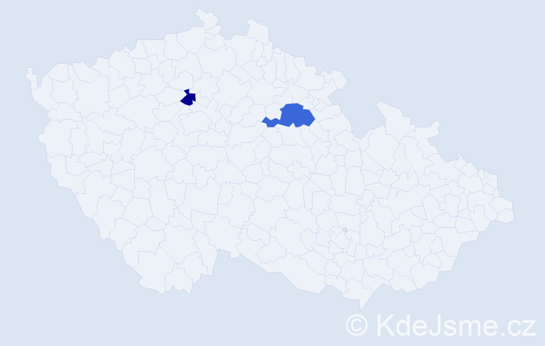 Příjmení: 'Čuperková', počet výskytů 3 v celé ČR