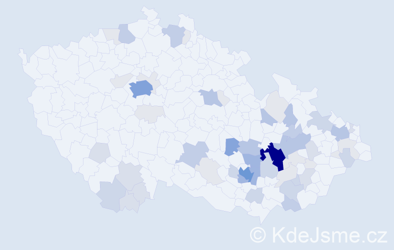 Příjmení: 'Brablec', počet výskytů 194 v celé ČR