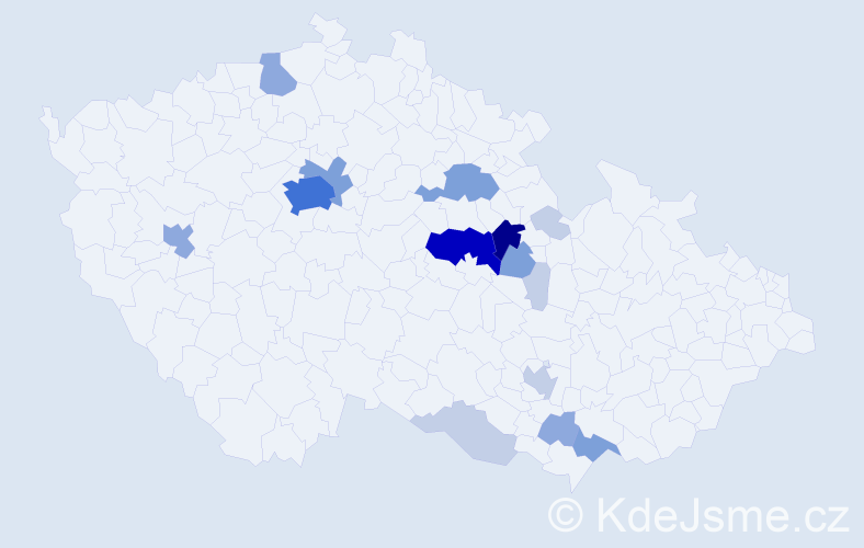 Příjmení: 'Salášek', počet výskytů 49 v celé ČR