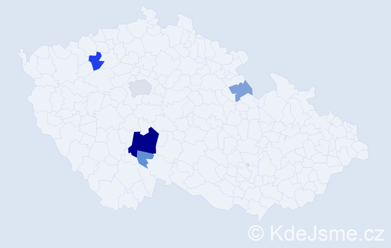 Příjmení: 'Klejma', počet výskytů 15 v celé ČR
