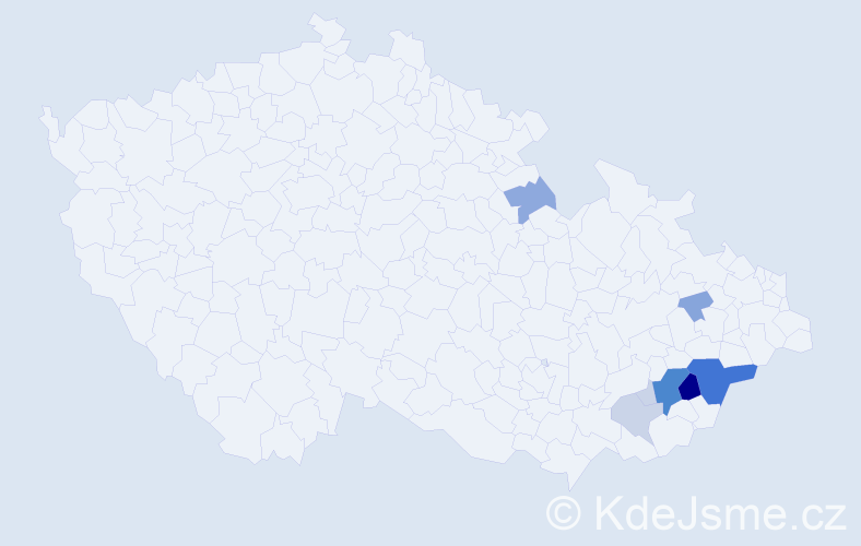 Příjmení: 'Kajš', počet výskytů 33 v celé ČR