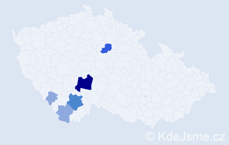 Příjmení: 'Mrosko', počet výskytů 12 v celé ČR