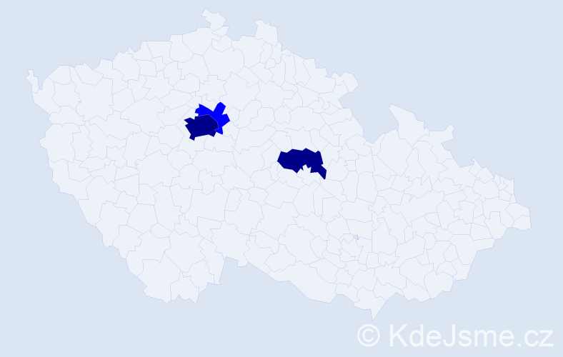 Příjmení: 'Klosák', počet výskytů 5 v celé ČR