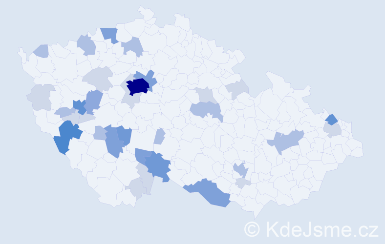 Příjmení: 'Kreuzerová', počet výskytů 96 v celé ČR
