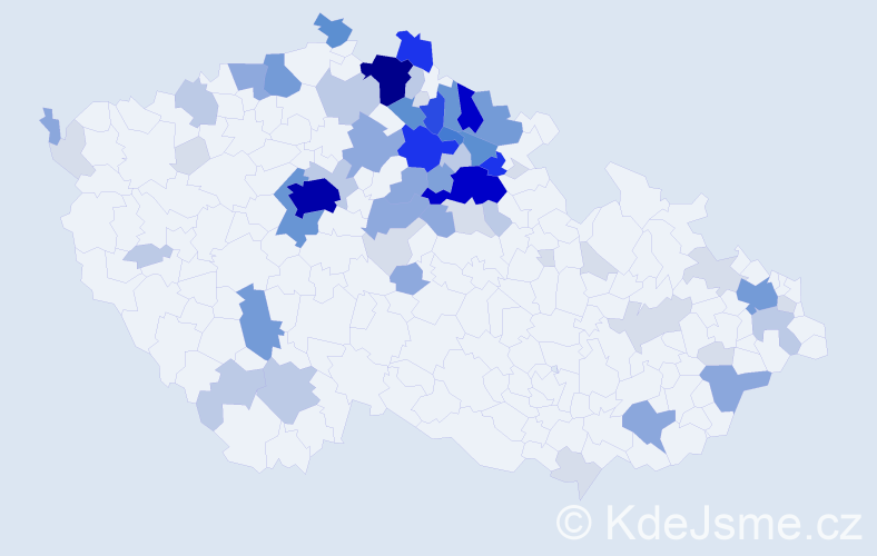 Příjmení: 'Erban', počet výskytů 263 v celé ČR