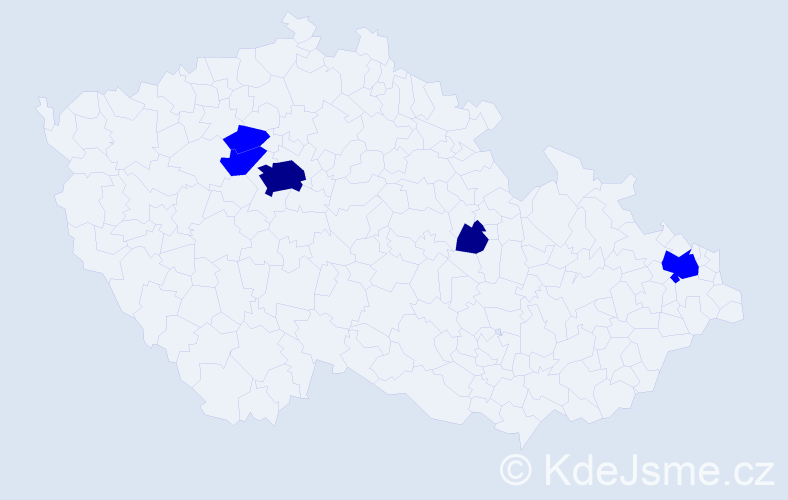 Příjmení: 'Taskov', počet výskytů 7 v celé ČR