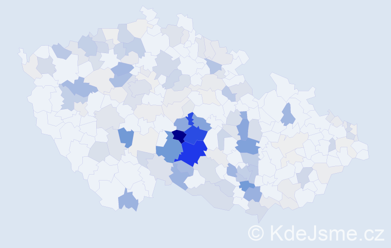 Příjmení: 'Palán', počet výskytů 606 v celé ČR