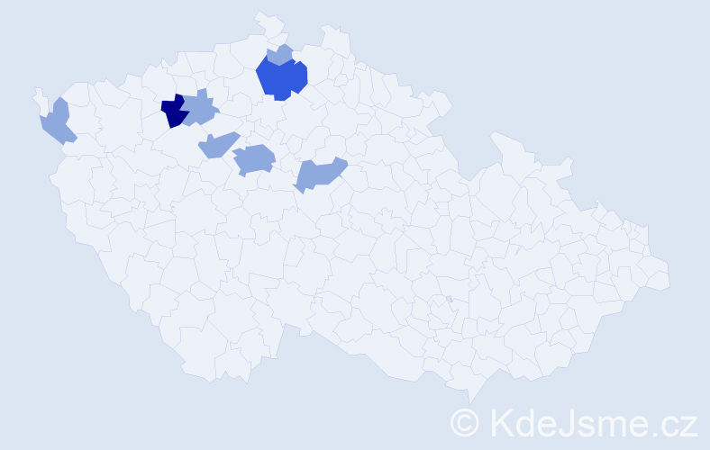 Příjmení: 'Kotapiš', počet výskytů 14 v celé ČR