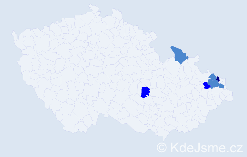 Příjmení: 'Watorová', počet výskytů 11 v celé ČR