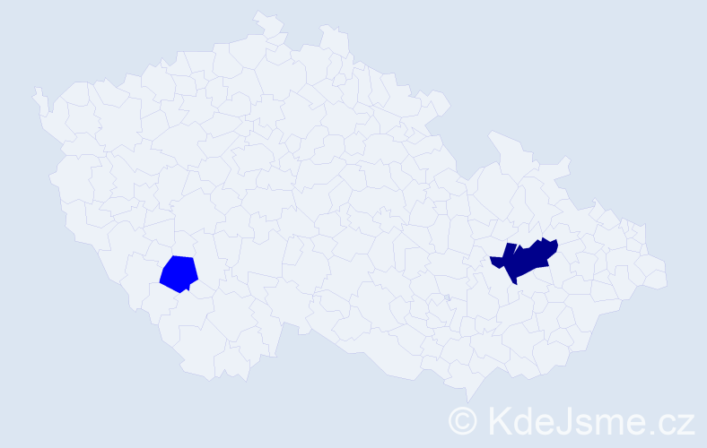 Příjmení: 'Knops', počet výskytů 3 v celé ČR