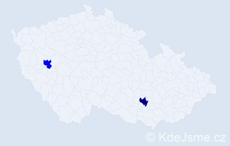 Příjmení: 'Boxall', počet výskytů 3 v celé ČR