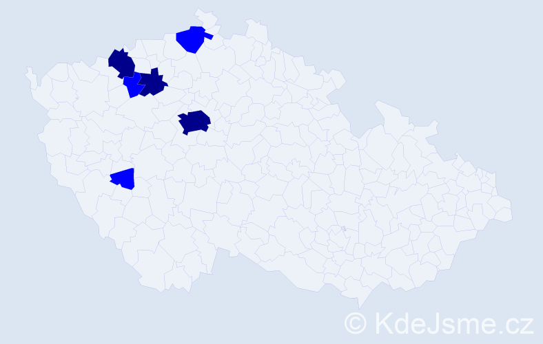 Příjmení: 'Babičíková', počet výskytů 9 v celé ČR