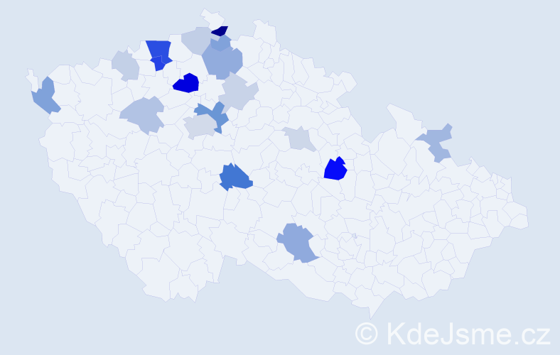 Příjmení: 'Quaiser', počet výskytů 45 v celé ČR