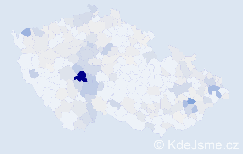 Příjmení: 'Stiborová', počet výskytů 764 v celé ČR