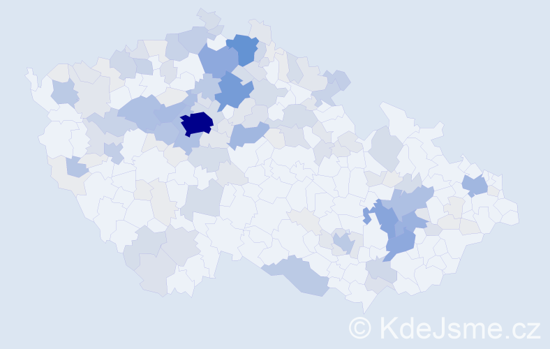 Příjmení: 'Miler', počet výskytů 514 v celé ČR